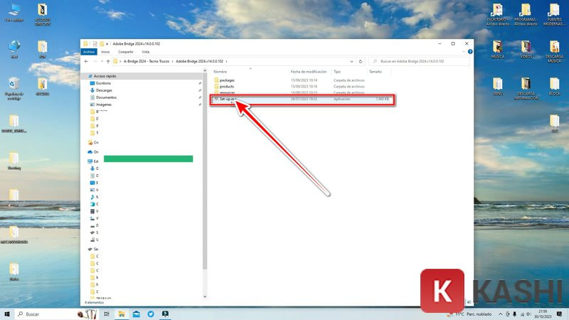 Chạy file setup Adobe Bridge 2024