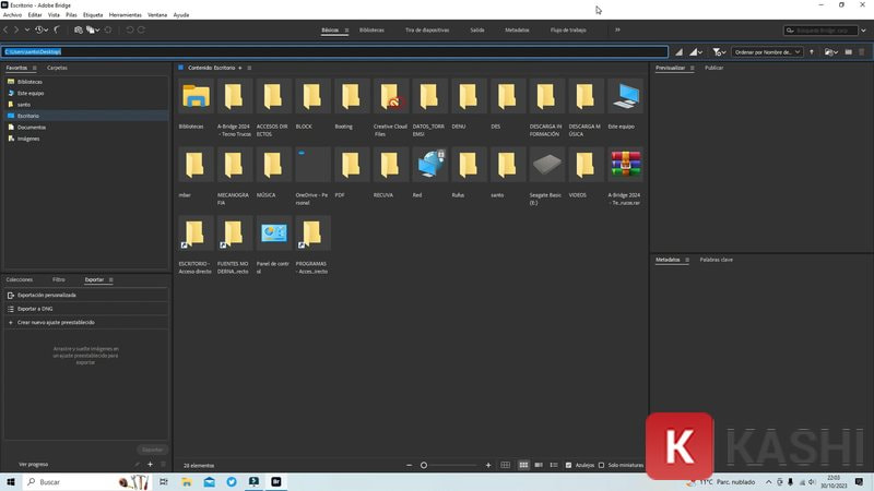 Giao diện Adobe Bridge 2024 sau khi cài đặt