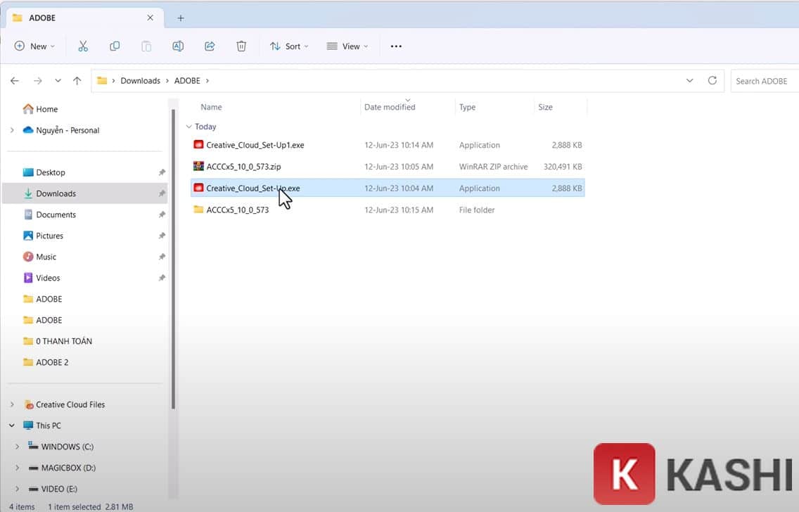 Chạy file cài đặt online