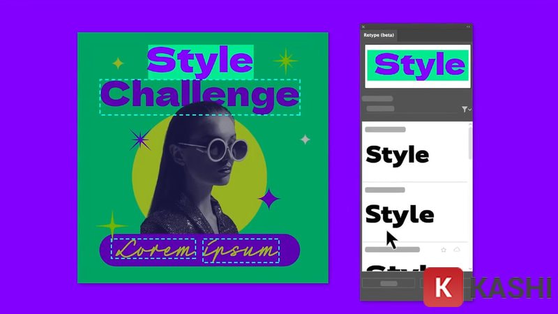 Tính năng Retype trên Illustrator 2024