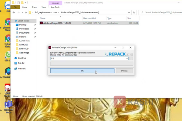 Giải nén file cài đặt