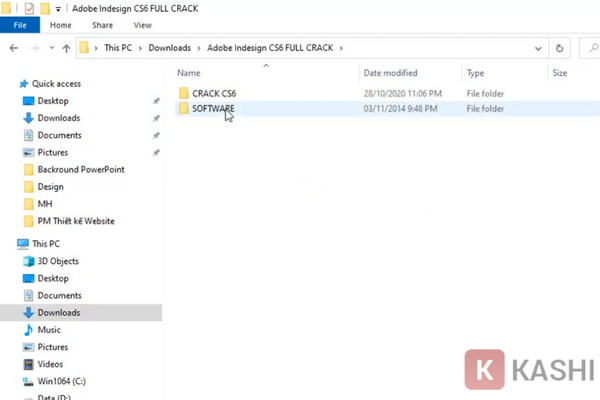 Chọn thư mục Software