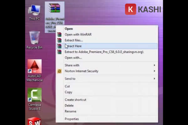 Giải nén file cài đặt