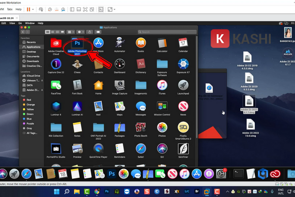 Mở ứng dụng Adobe