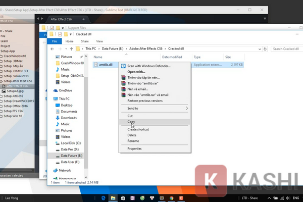 Sao chép file amtib.dll