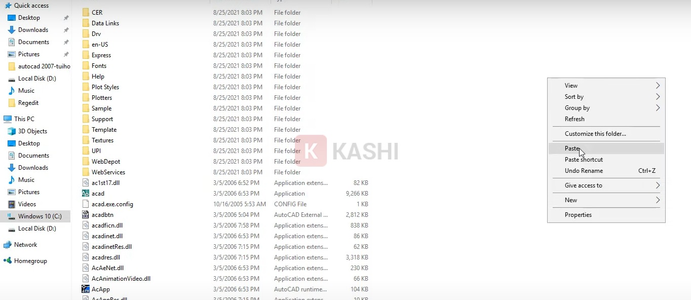 Dán file vừa copy