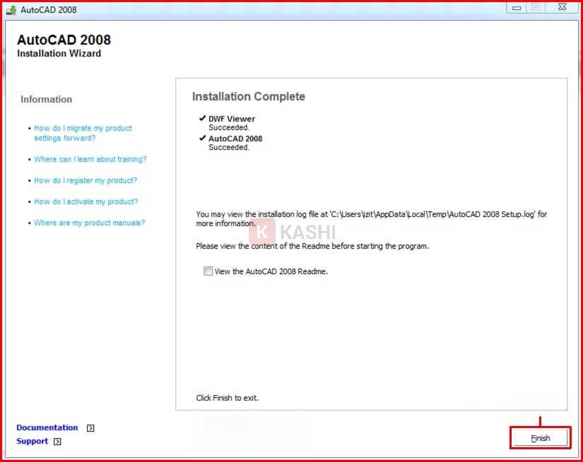 Nhấn chọn "Finish" để kết thúc.