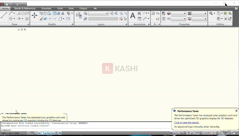 Giao diện AutoCAD 2009.
