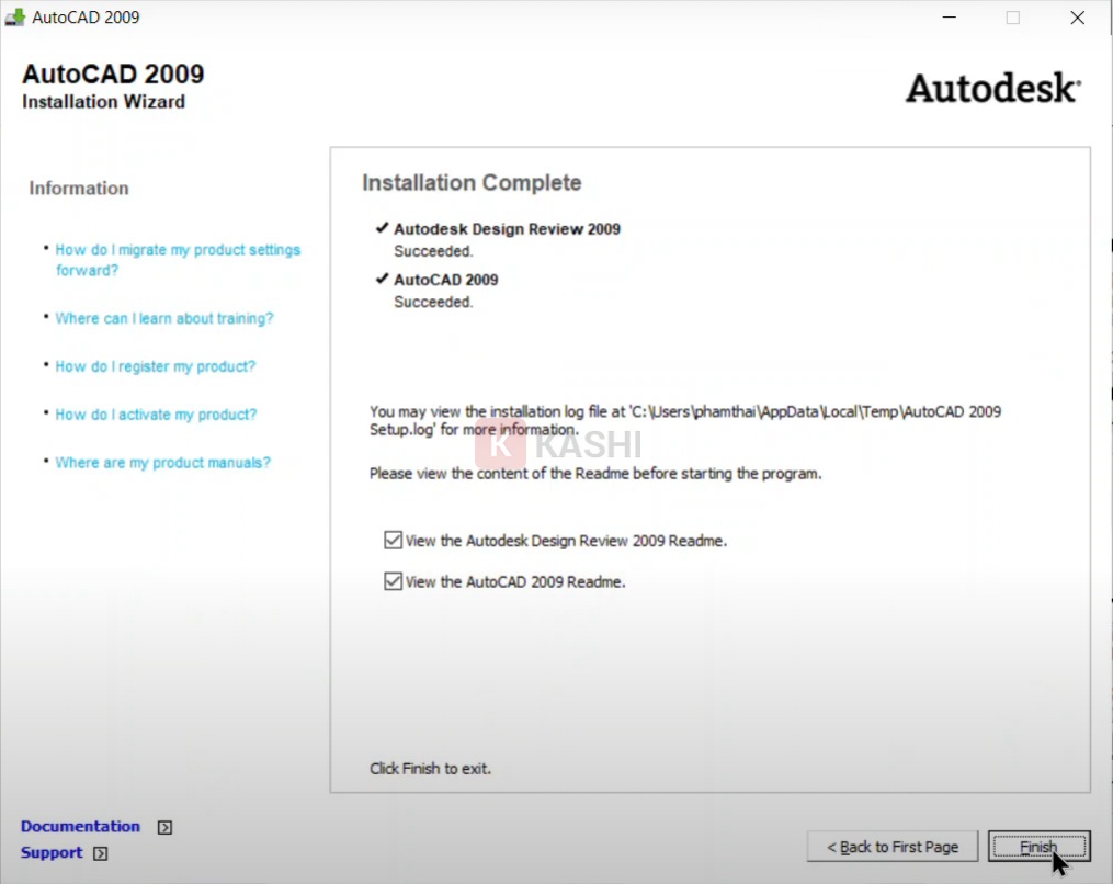 Nhấn chọn "Finish".
