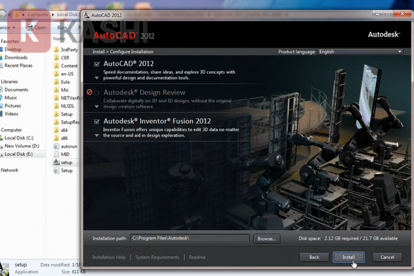 Cài đặt AutoCAD 2012