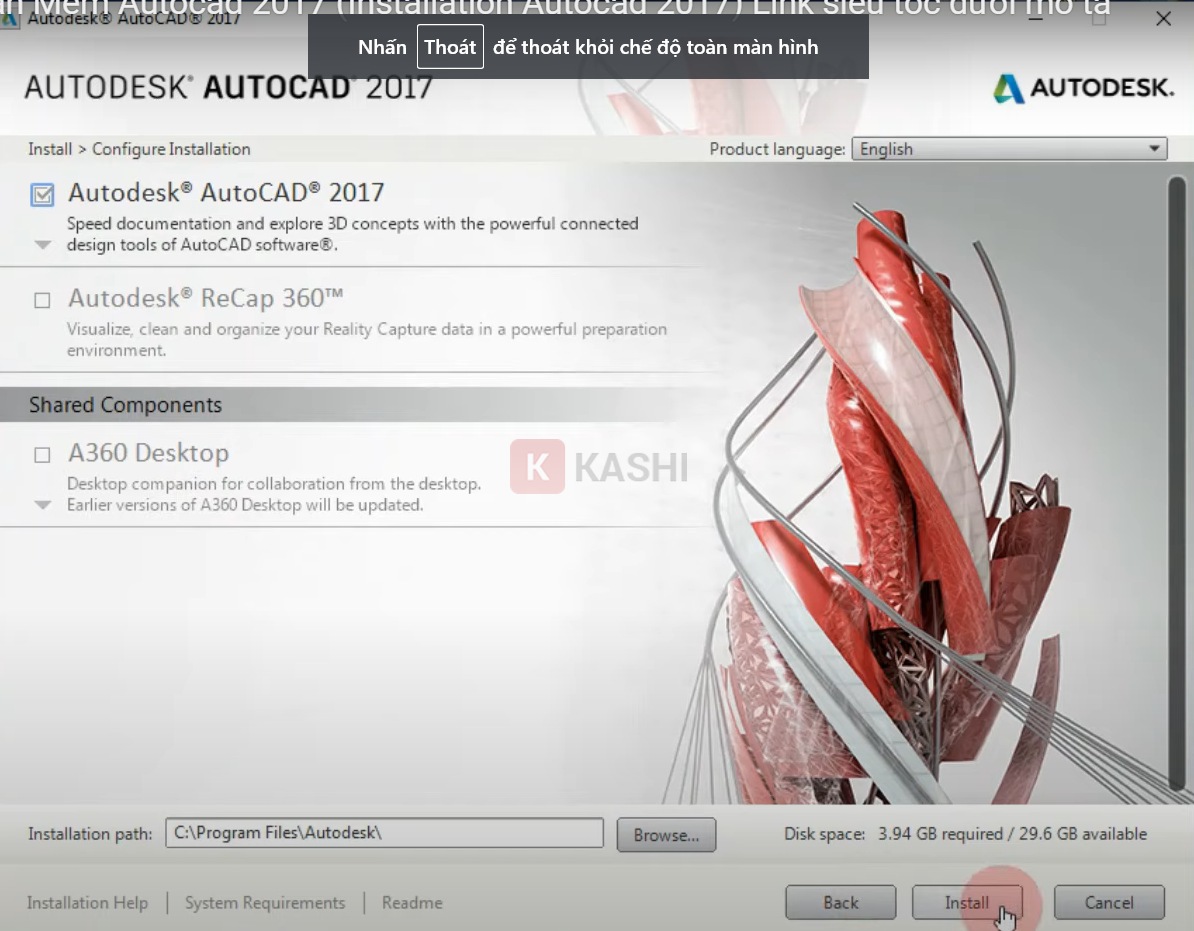 Chọn đường dẫn cài đặt