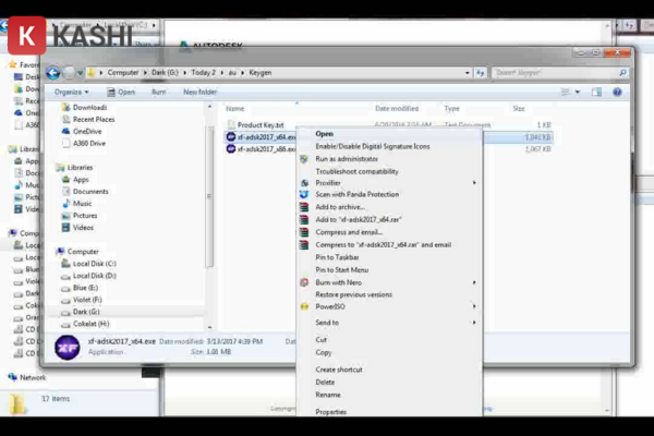 Chạy file xf-adsk2017_x64v3 với quyền administrator