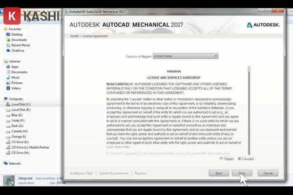 Chọn I Accept và Next