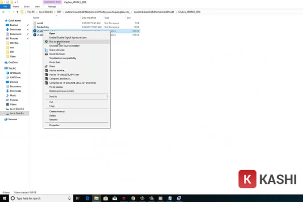 Chạy file kích hoạt