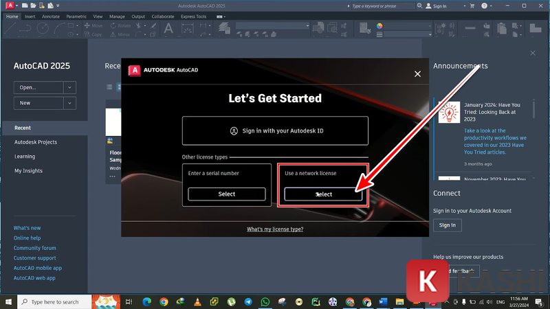 Chọn giấy phép mạng