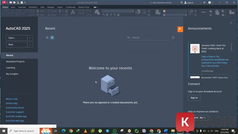 Giao diện AutoCAD Architecture 2025