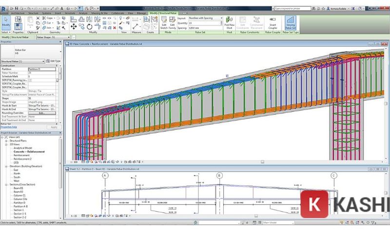 Mô hình kết cấu trong Revit 2018