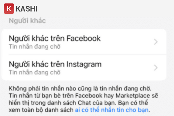 Tin nhắn đang chờ Messenger