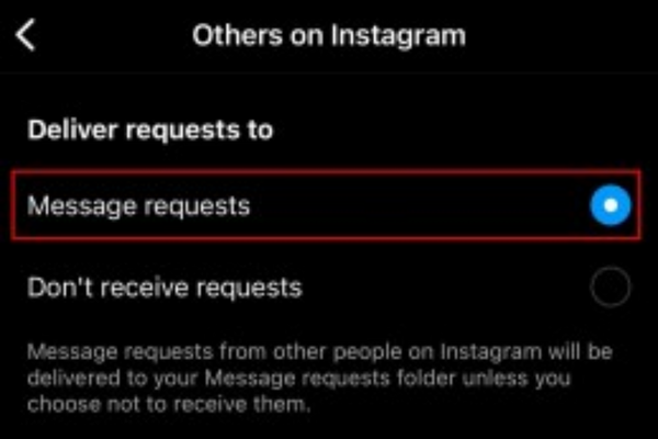 Cài đặt tin nhắn Instagram