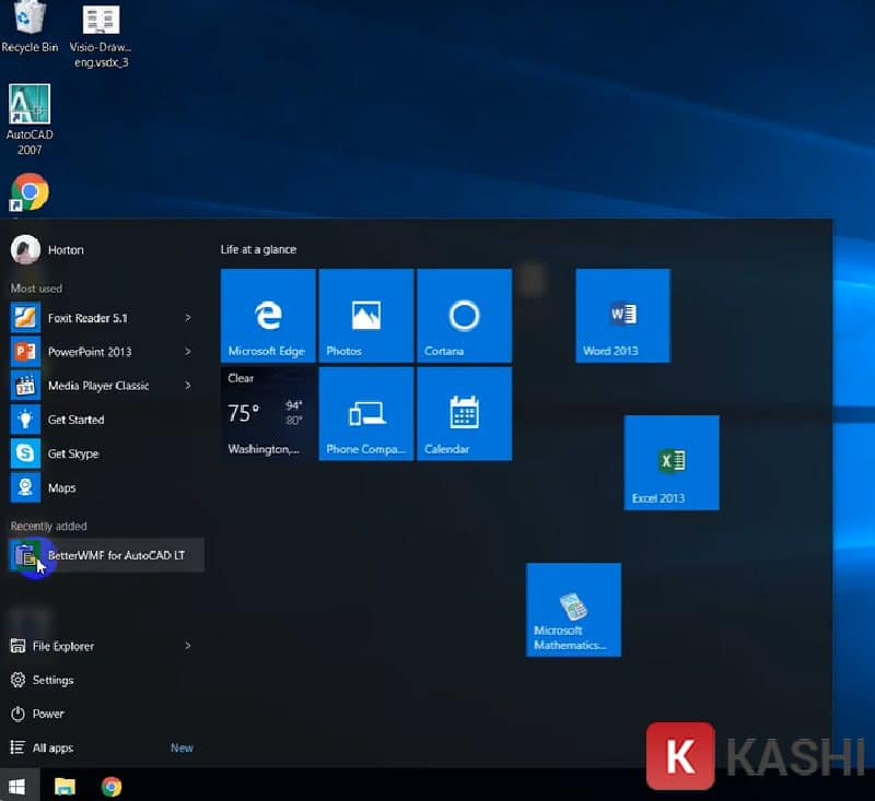 Mở BetterWMF từ menu Start