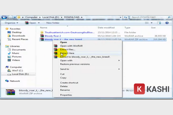 Giải nén file game Bloody Roar 2 bước 2