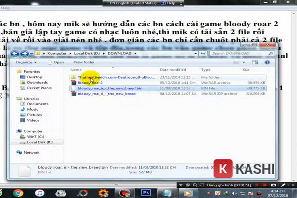 Chạy file cài đặt Bloody Roar 2