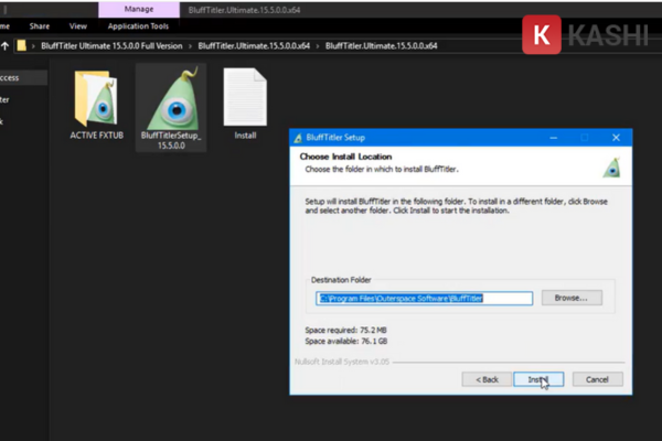 Chạy file cài đặt BluffTitler Ultimate 15