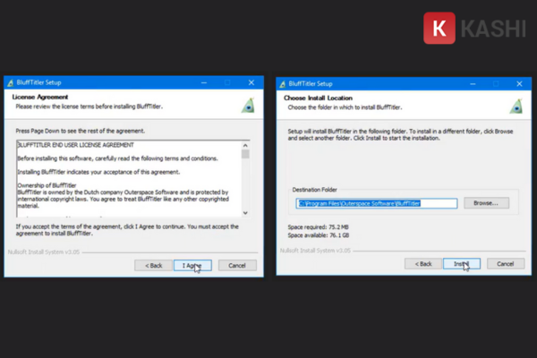 Đồng ý điều khoản và cài đặt BluffTitler Ultimate 15