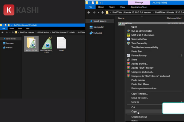 Sao chép file kích hoạt BluffTitler Ultimate 15