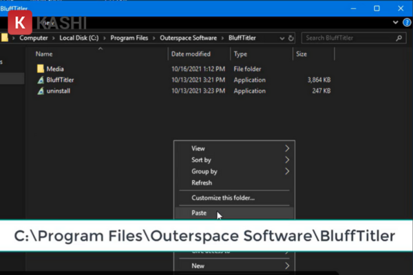 Dán file kích hoạt vào thư mục cài đặt BluffTitler Ultimate 15