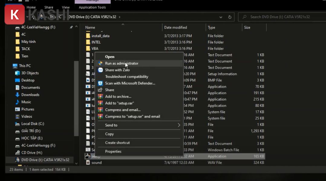 Run as administrator