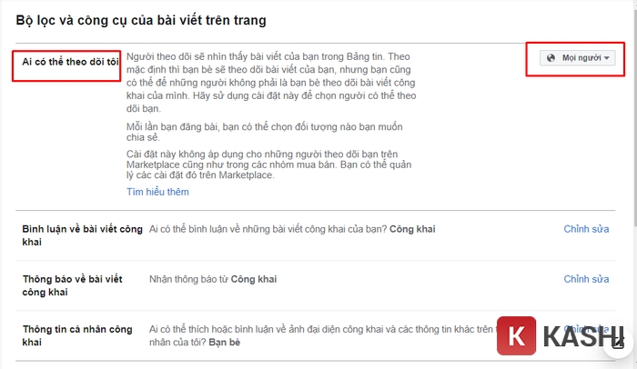 Bật chế độ theo dõi trên Facebook máy tính