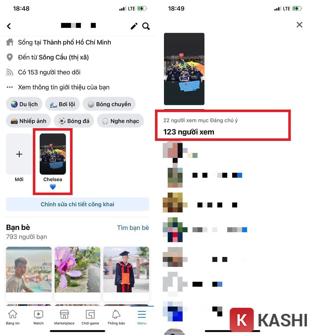 Mô tả số lượt xem mục Đáng chú ý trên Facebook