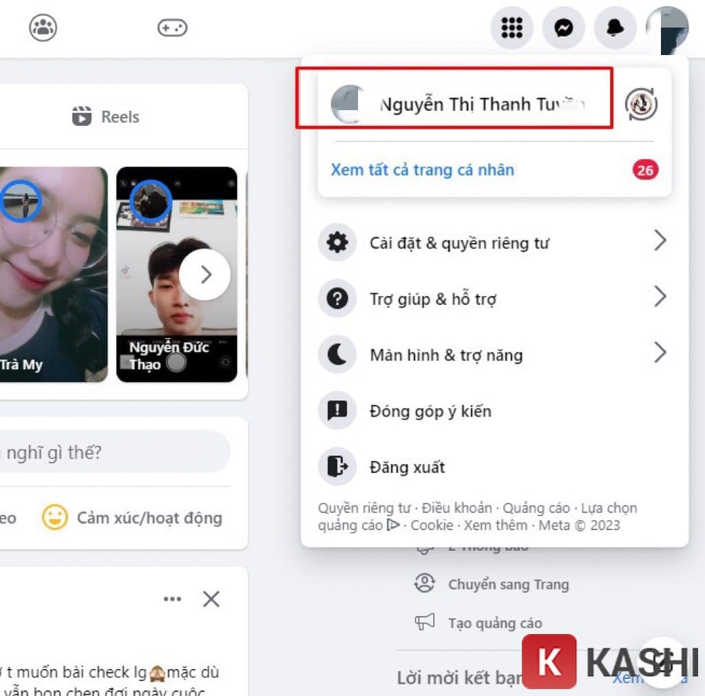 Cách mở trang cá nhân trên Facebook bằng máy tính