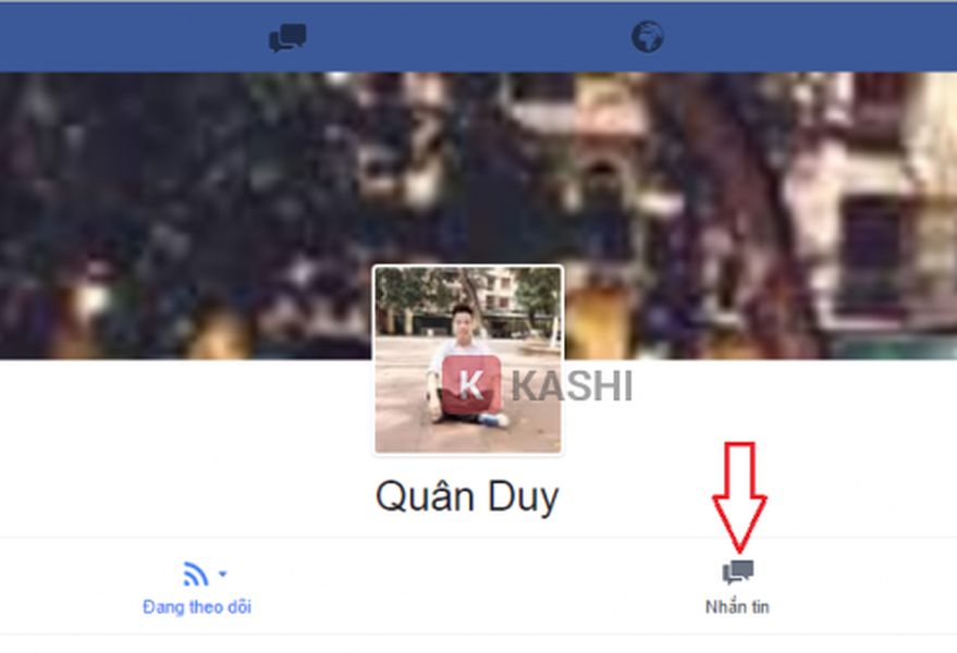 Nhấn vào "Nhắn tin"