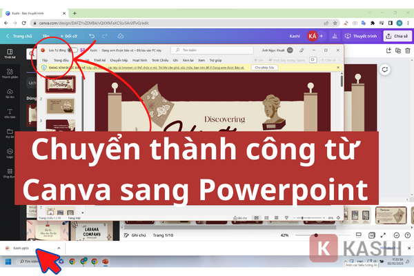 Mở file PowerPoint
