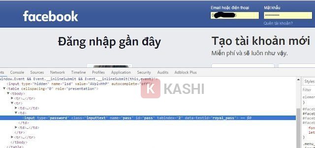 Đổi type password