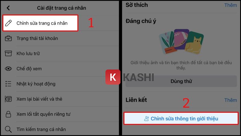 Chỉnh sửa thông tin giới thiệu Facebook
