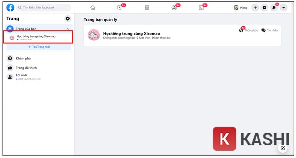 Chọn Fanpage cần đổi tên