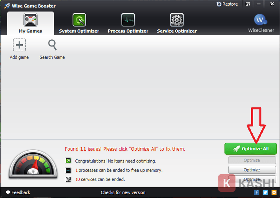 Chọn Add Game => Tìm thư mục Liên Minh Huyền Thoại => chọn Optimize All