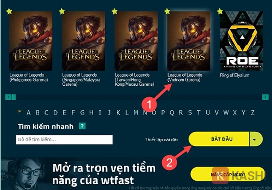 Phần mềm giảm ping Lol WTfast