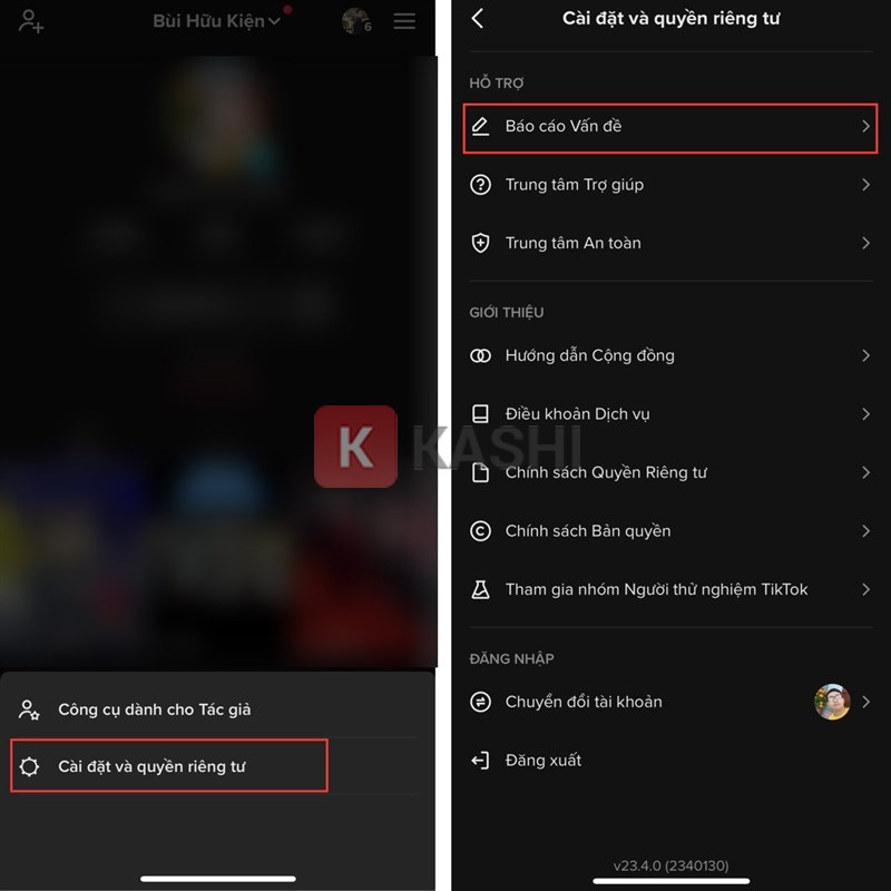 Báo cáo vấn đề