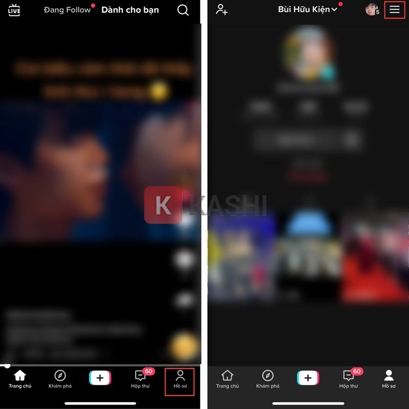 Truy cập Hồ sơ TikTok