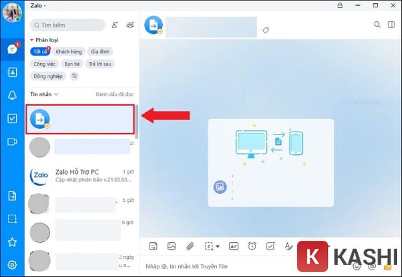 Mở cuộc trò chuyện trên Zalo máy tính