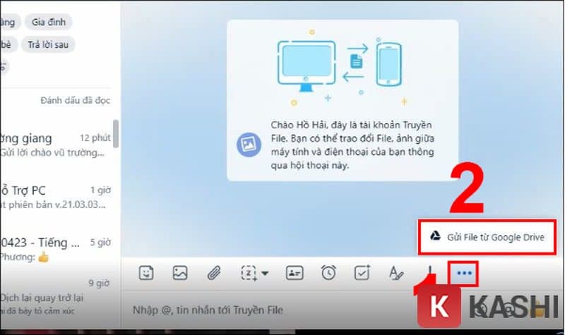 Gửi file từ Google Drive