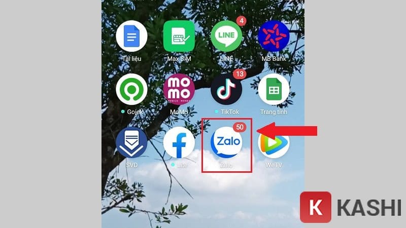 Mở ứng dụng Zalo trên điện thoại