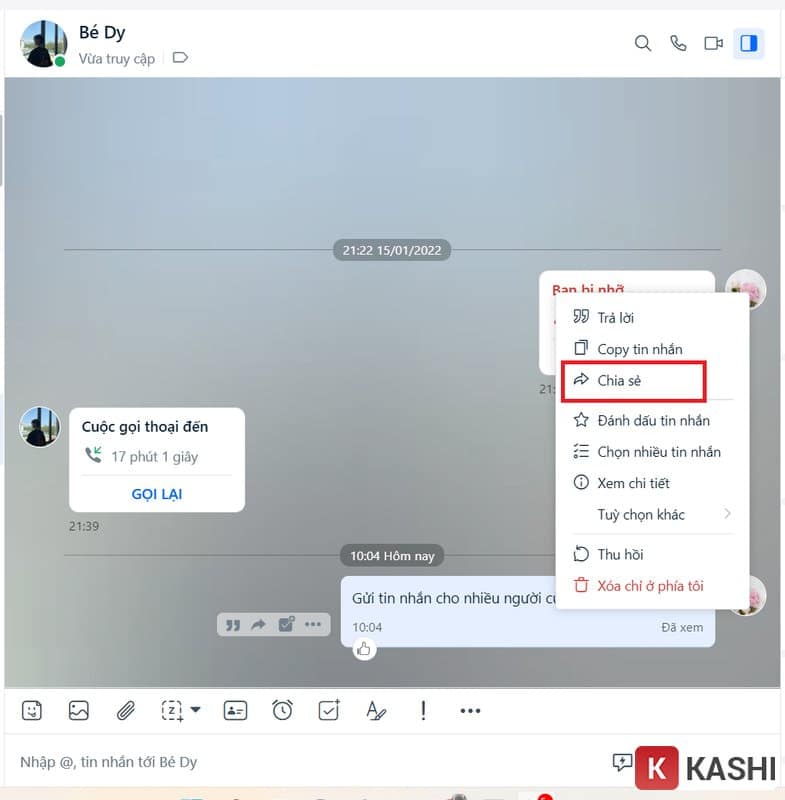 Chia sẻ tin nhắn