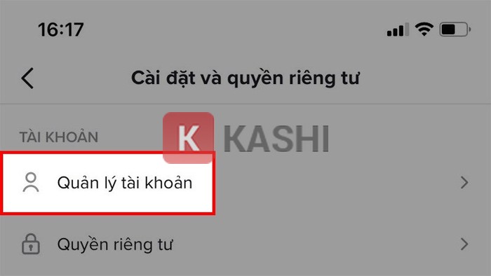 Quản lý tài khoản TikTok