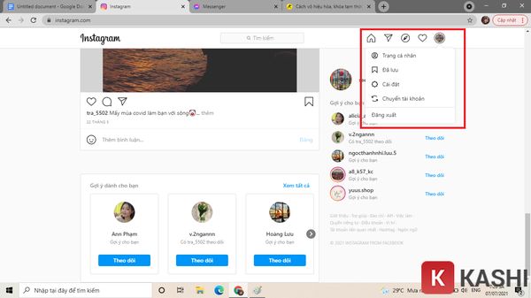 Chọn Trang cá nhân