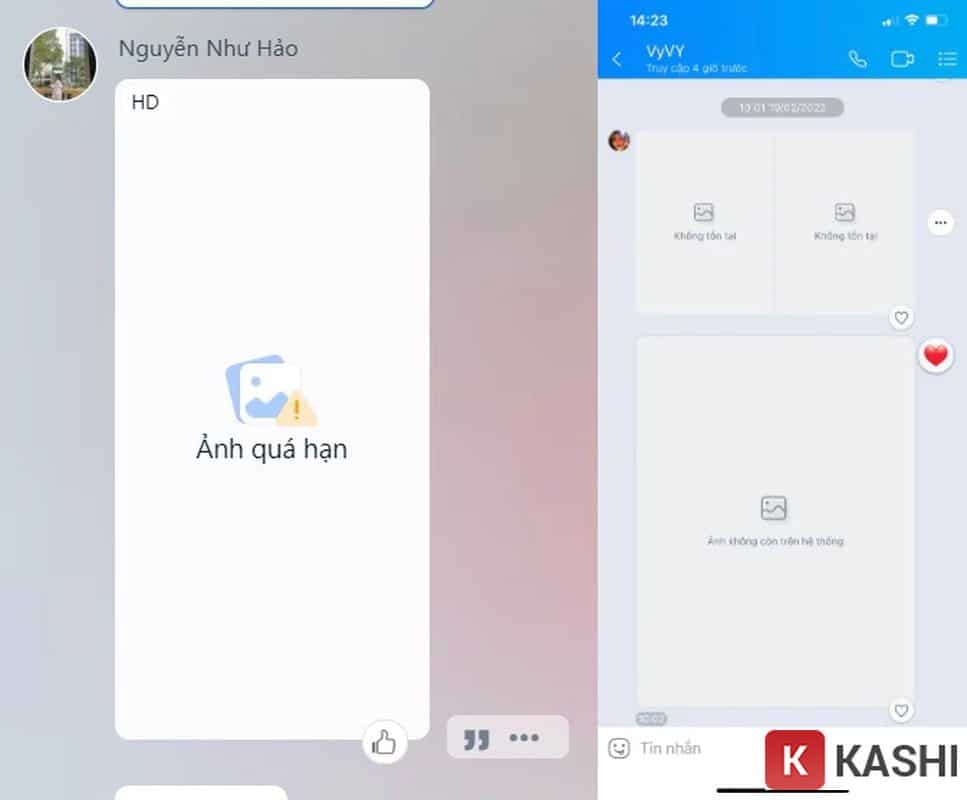 Ảnh quá hạn Zalo